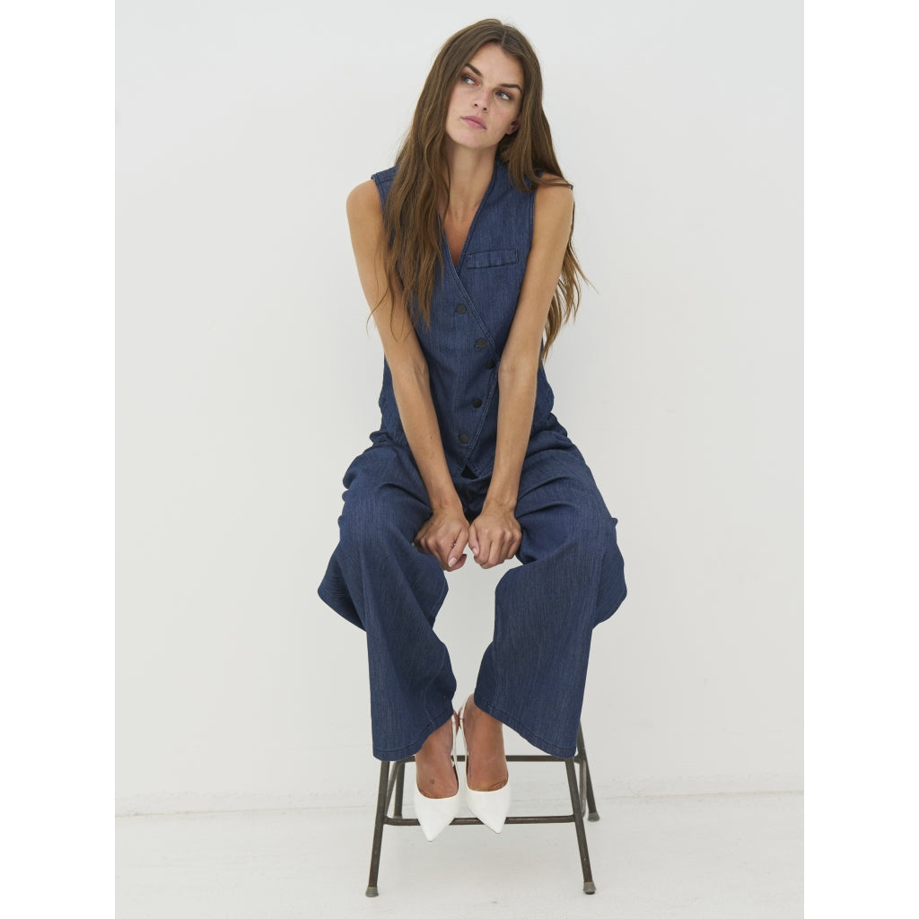 Carlene Vest in Denim Blue