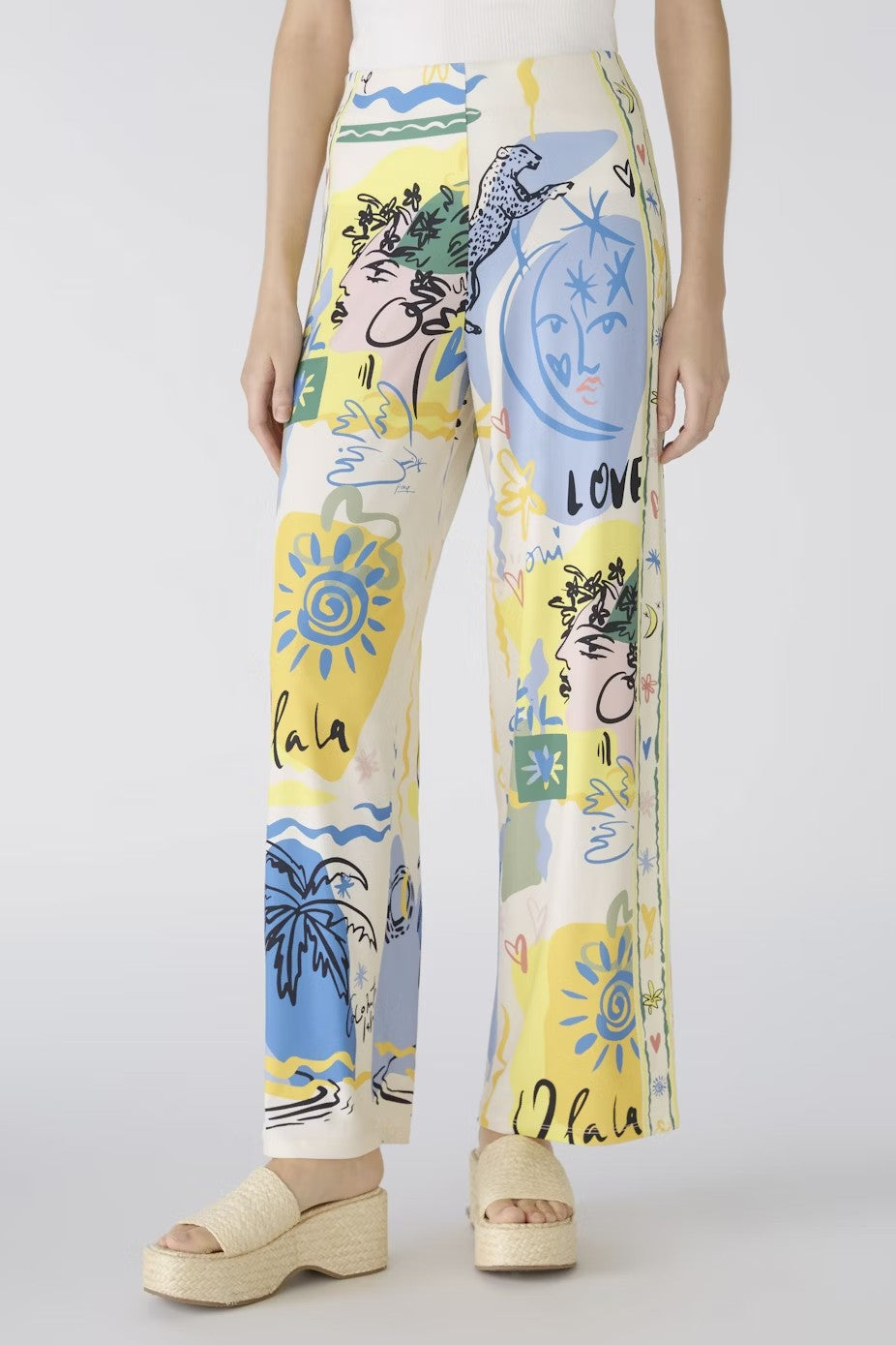 Marlene Trousers in Yellow and Blue