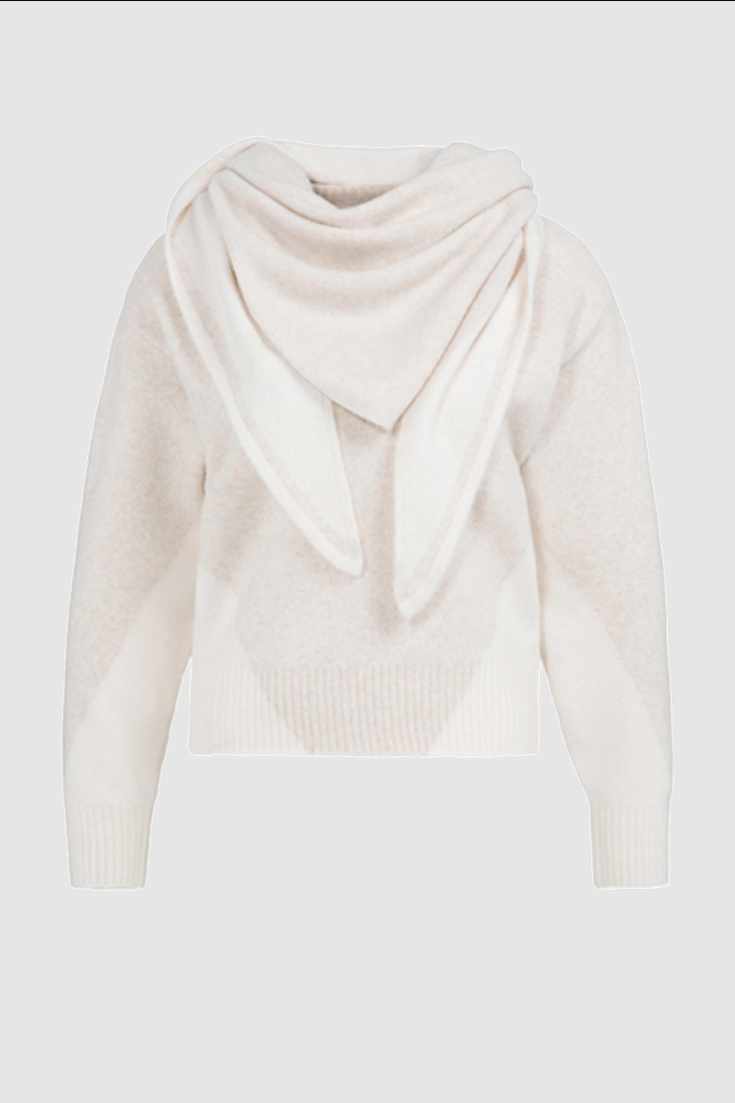 Tonal Colour Block Sweater in Heather Grey Dessin