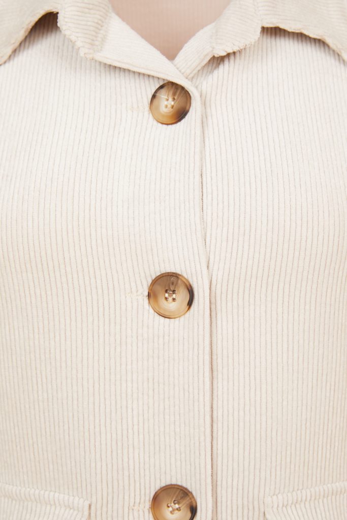 Cord Jacket with Pocket in Linen