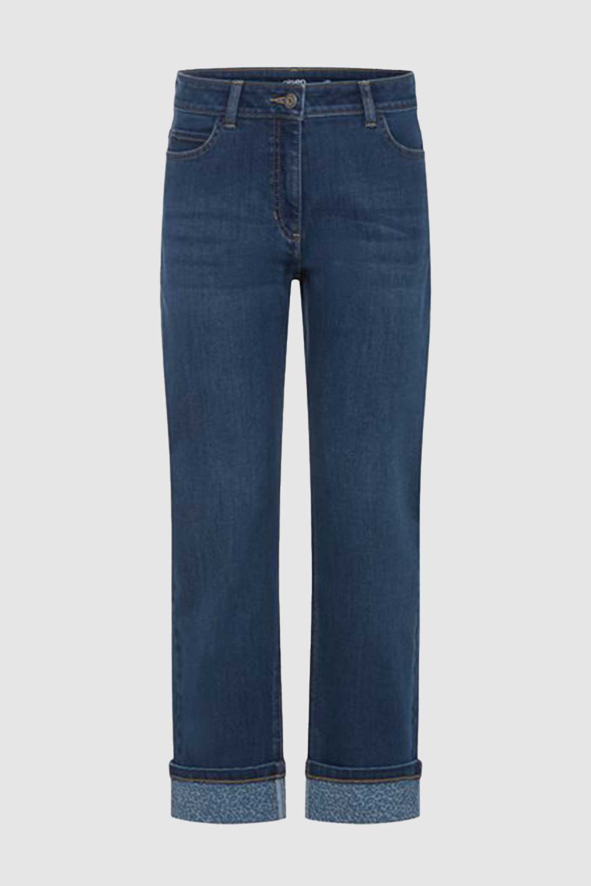 Cropped Jean in Blue Denim