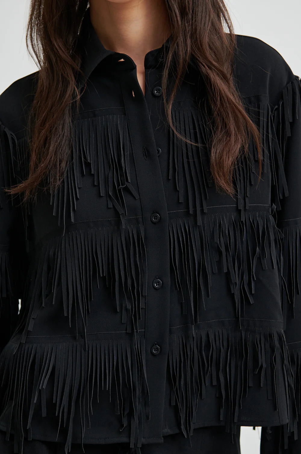 Dancing Cropped Shirt in Black
