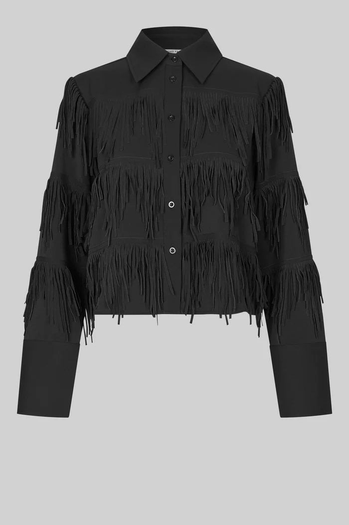 Dancing Cropped Shirt in Black
