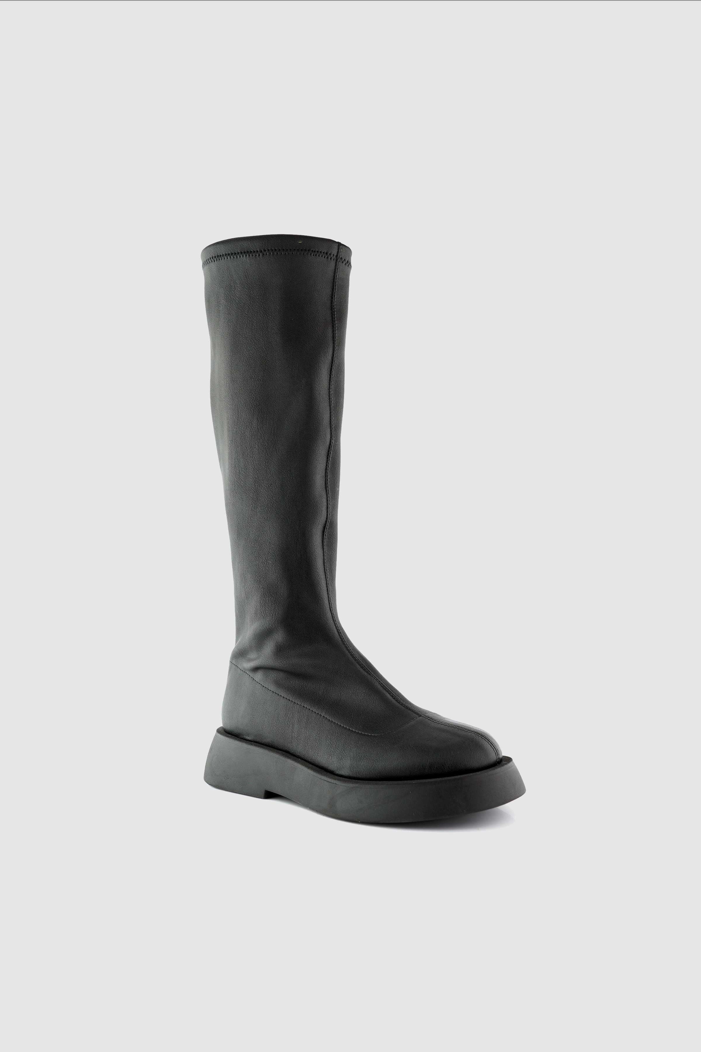 Donna Knee High Boot (Silicone 35) in David Nero