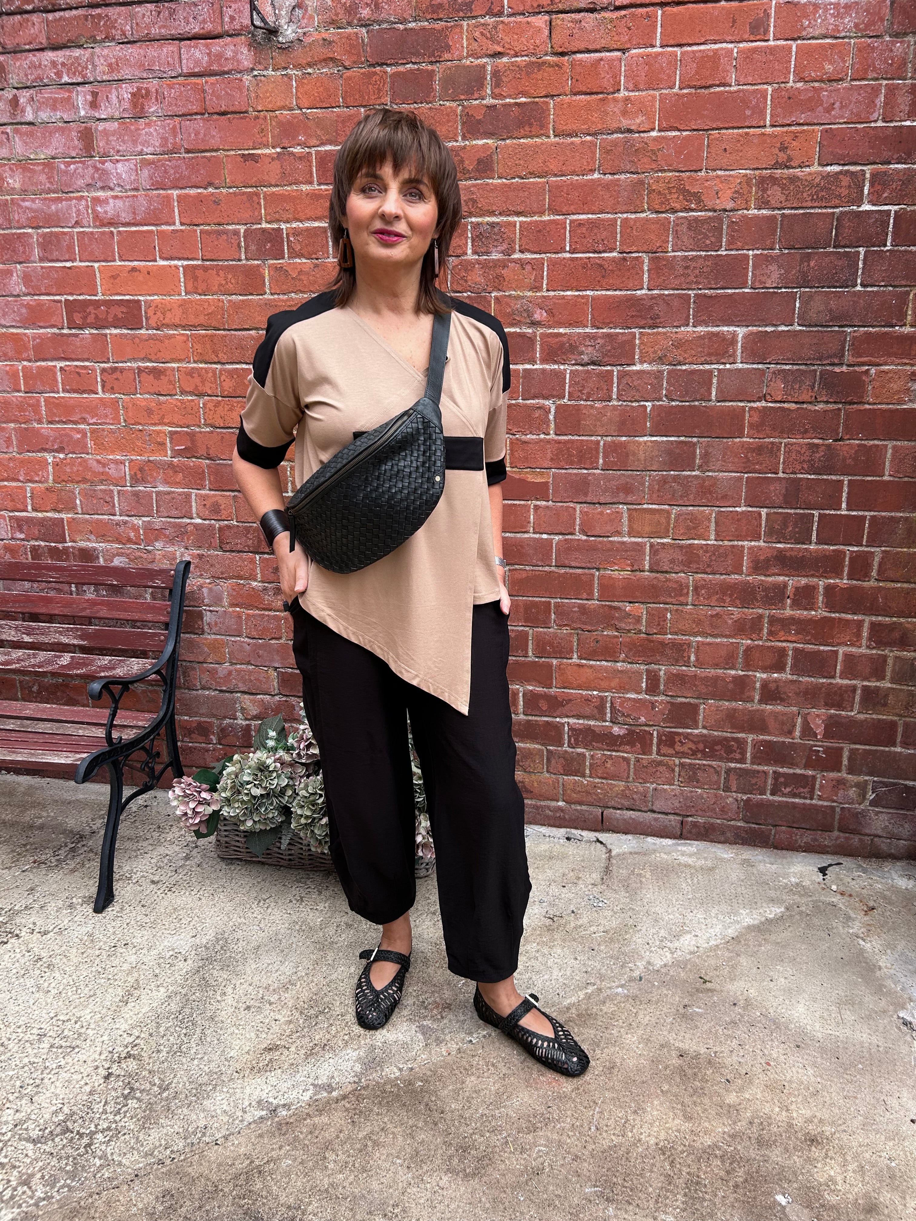 Contrast Top in Sand