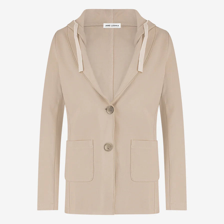 Emy Hoodie Blazer in Beige