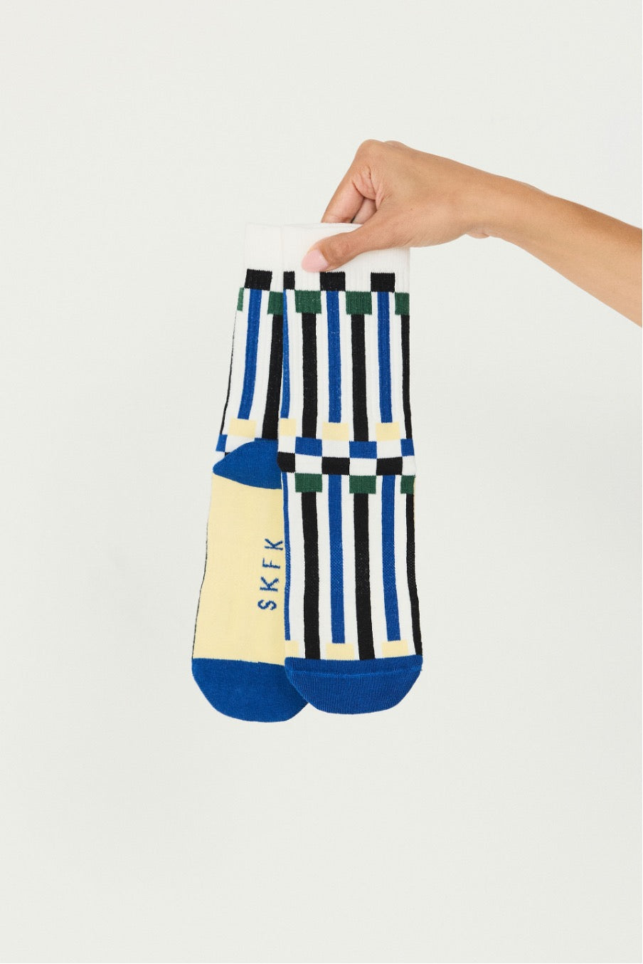 Epel Socks in Black and Blue Stripe