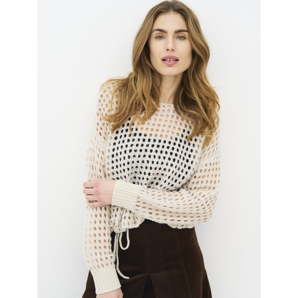 Evalina Blouse Knit in Bone