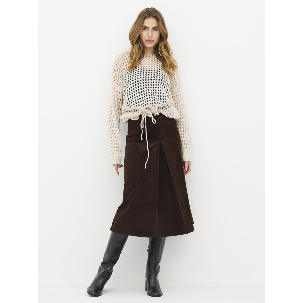 Evalina Blouse Knit in Bone
