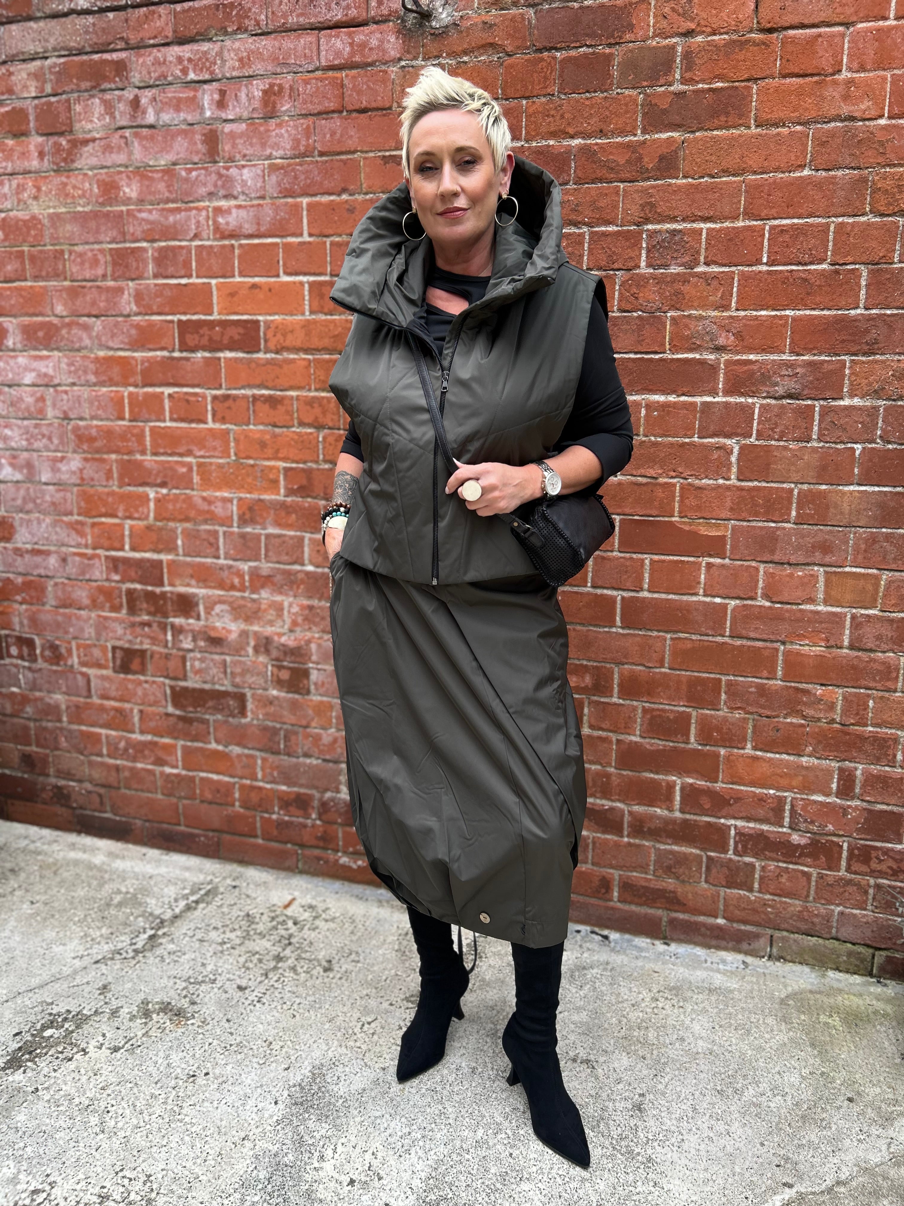Planis Skirt in Khaki