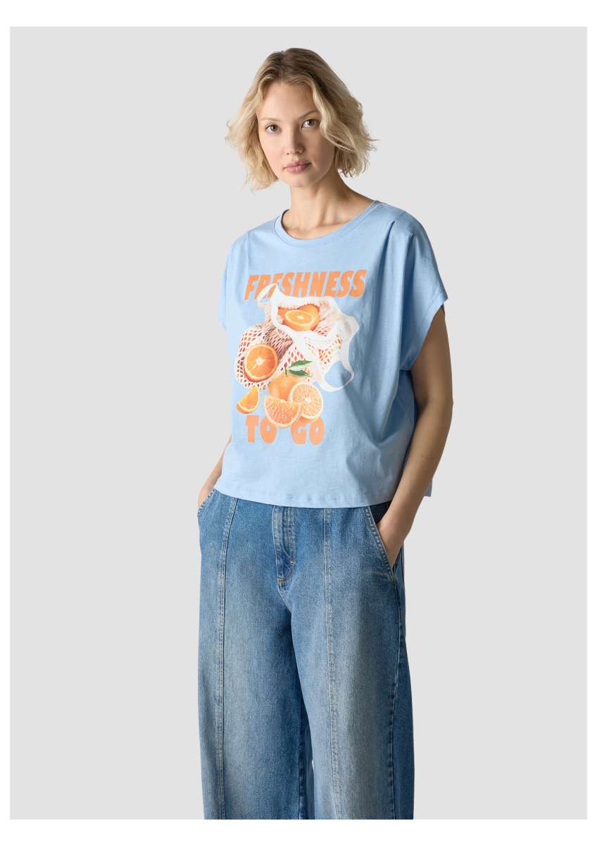 Orange Juice T-Shirt in Powder Blue