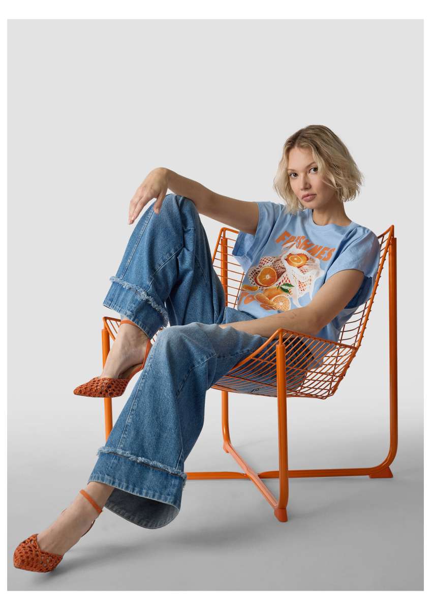 Orange Juice T-Shirt in Powder Blue