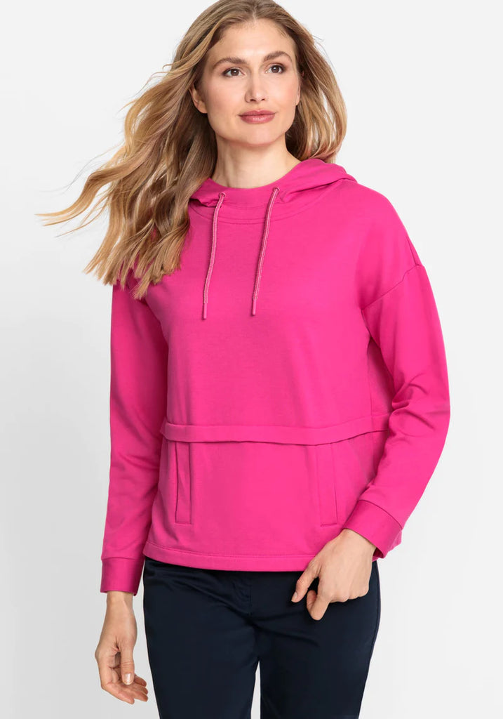 Long Sleeve Sweatshirt In Vivid Pink