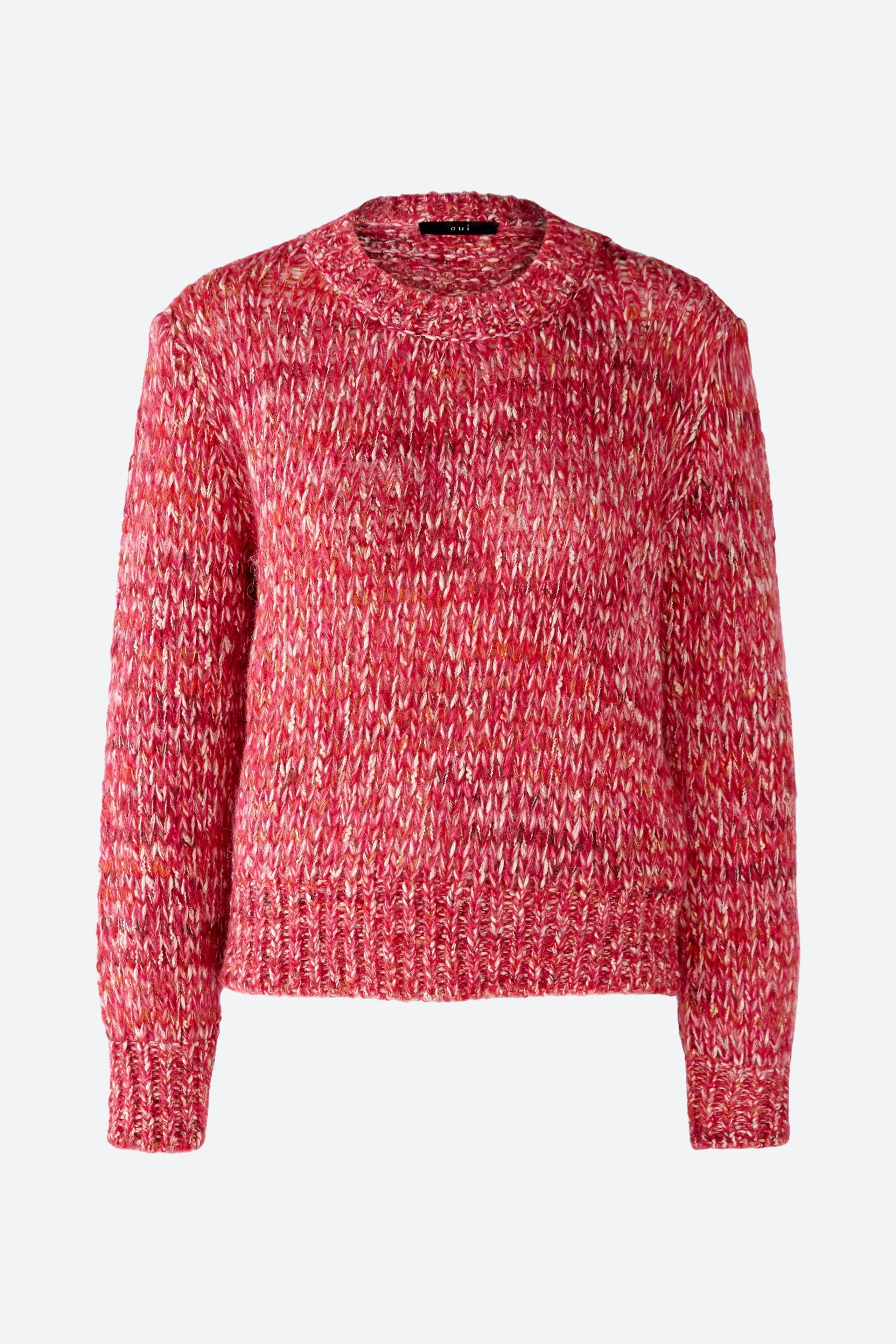 Jumper with Wool and Alpaca in Red Rose