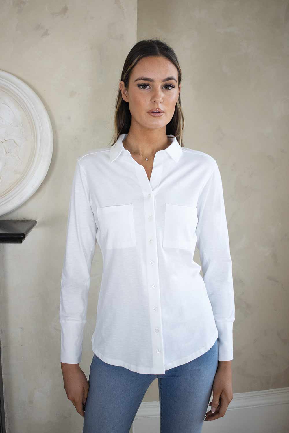 Izzy Cotton Shirt in White