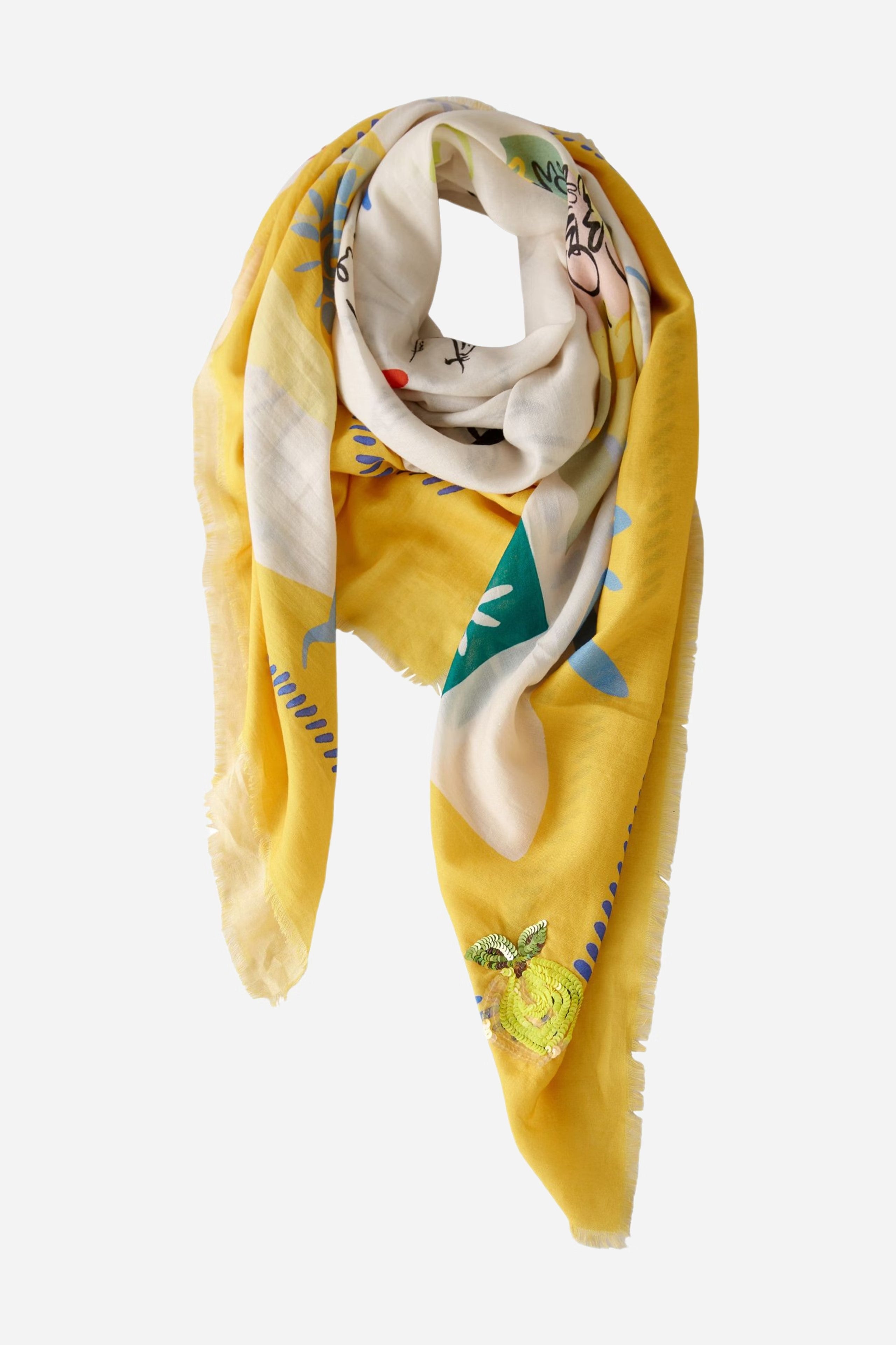 Scarf in Yellow and Blue