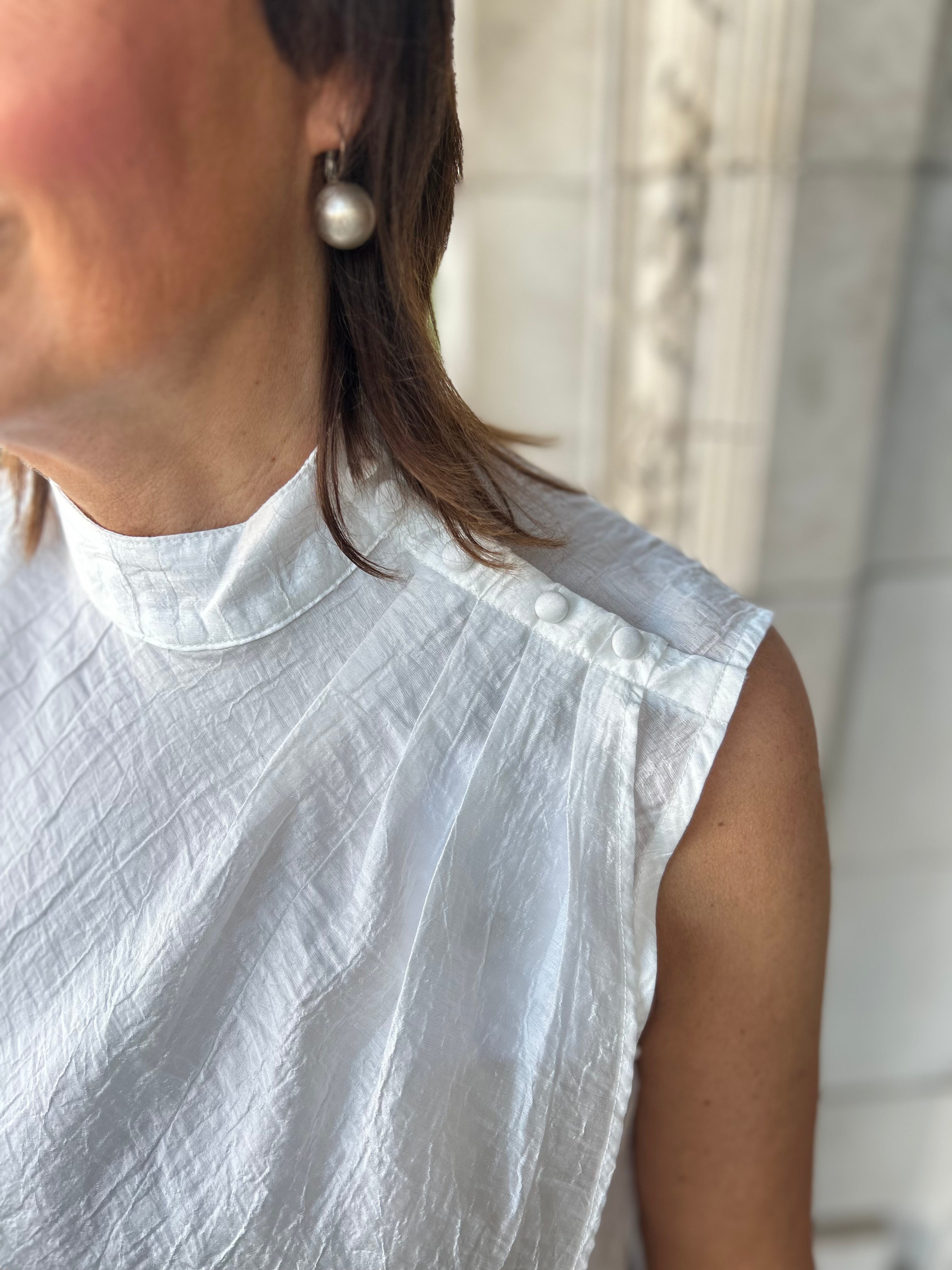 Connycc Drape Top in White