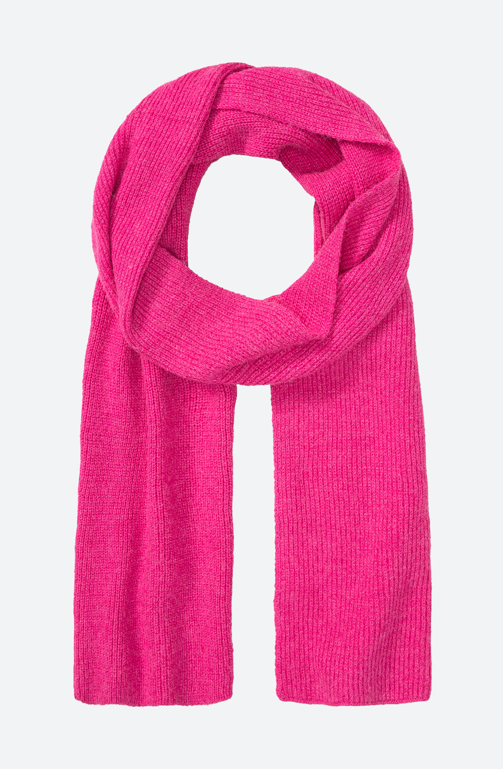 Flat Knit Scarf in Vivid Pink