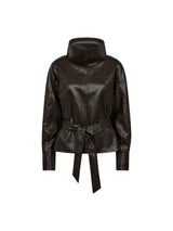 Gittcc Funnel Neck Blouse in Dark Brown