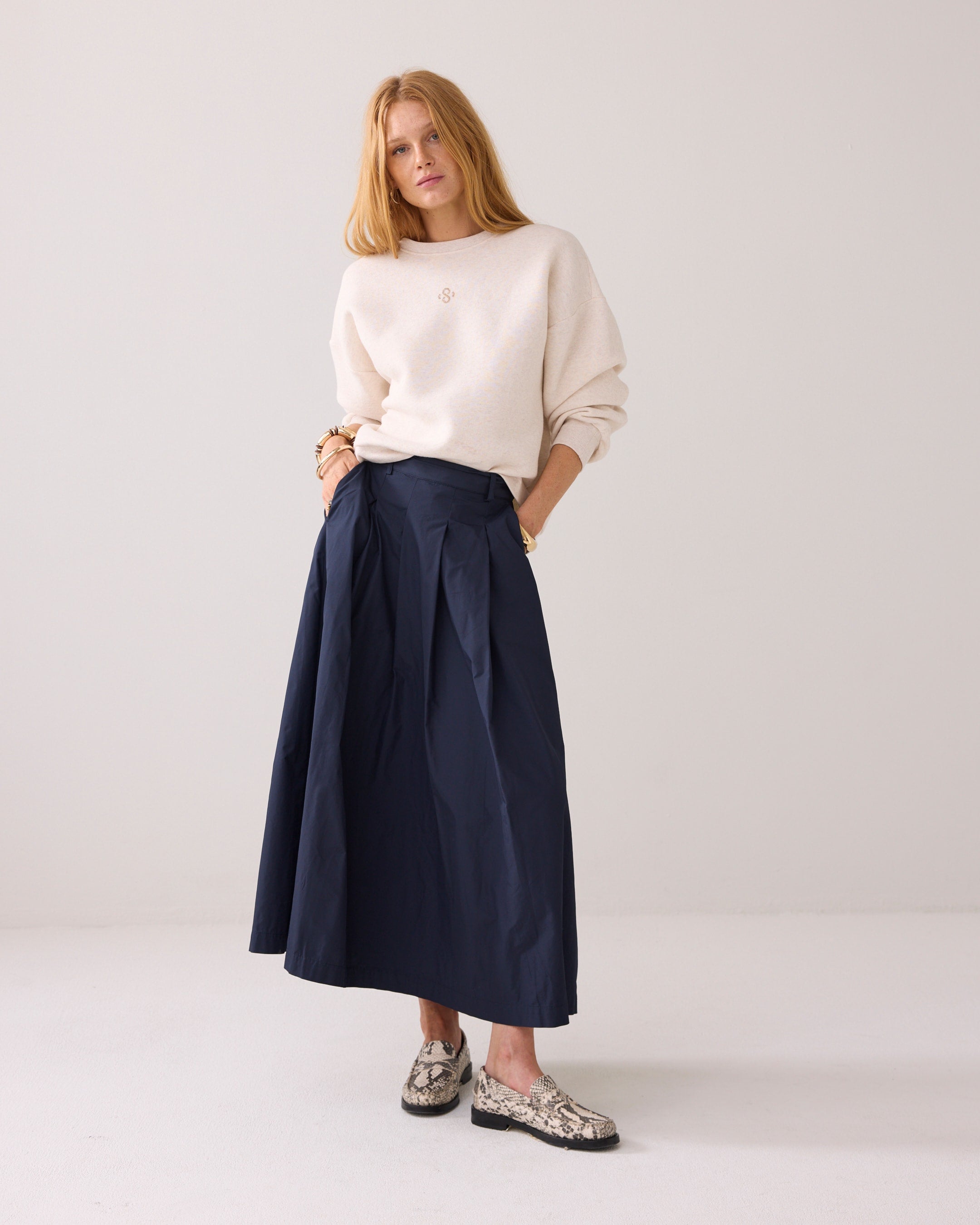 Soft Sweat Jumper in Ivory