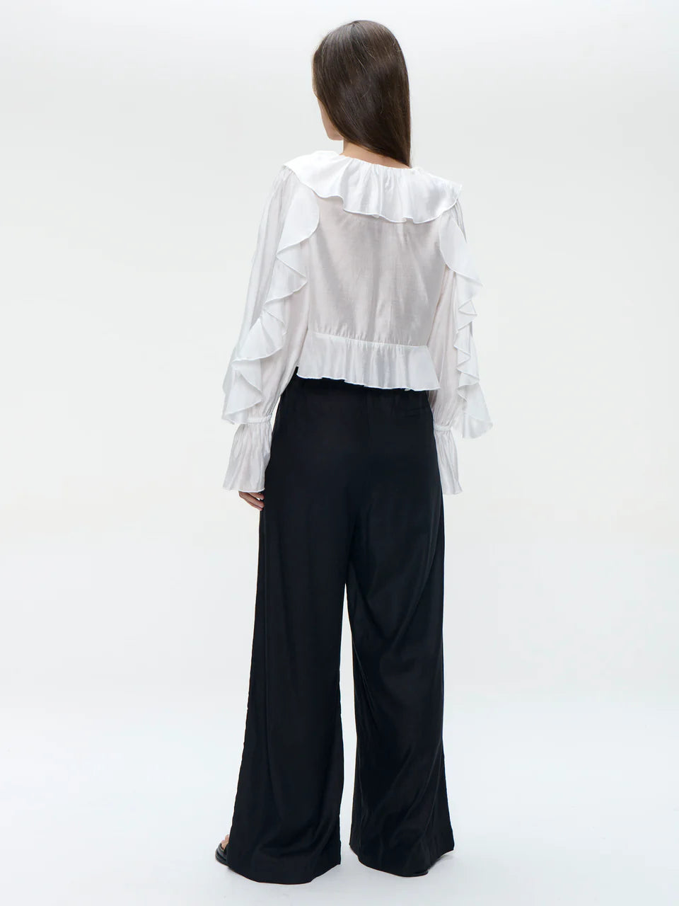 Saby Ruffled Blouse in White