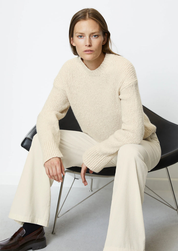 Loose Fit Jumper in Creamy White