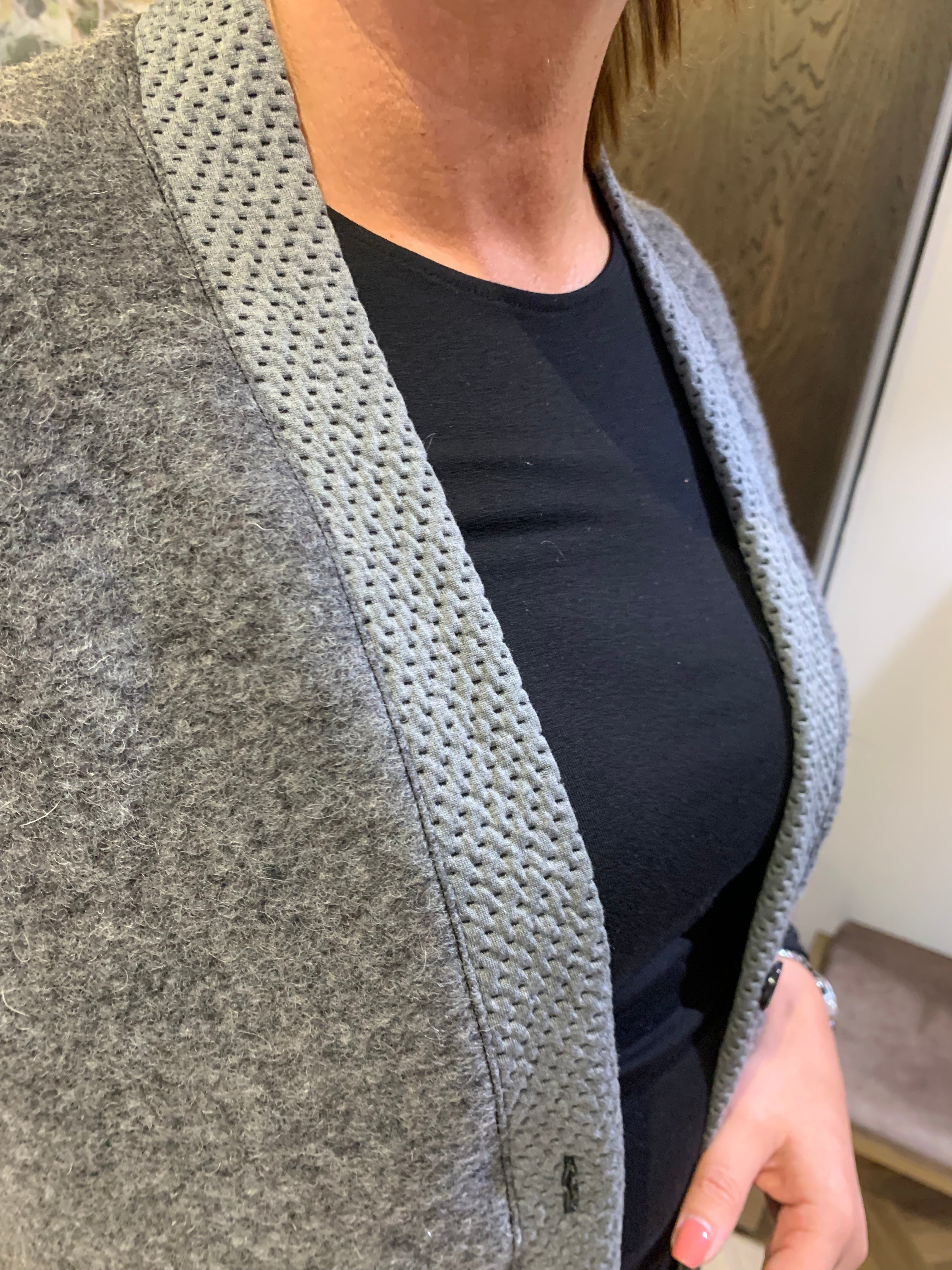 Sleevless Jacket in Grey