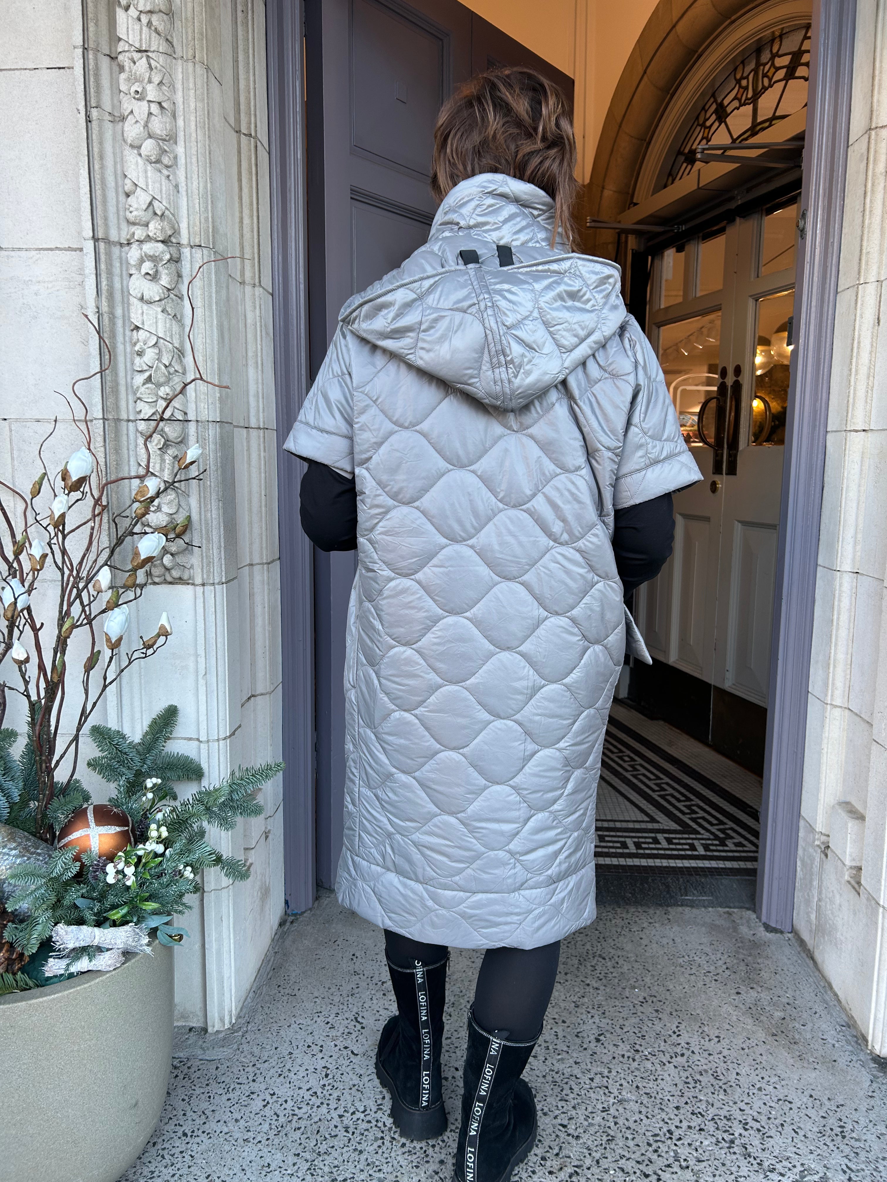 Fine Quilted Jacket in Grey