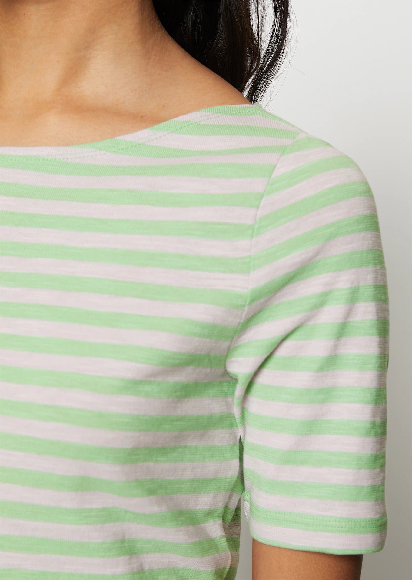 Boat Neck T-Shirt in Pure Mint