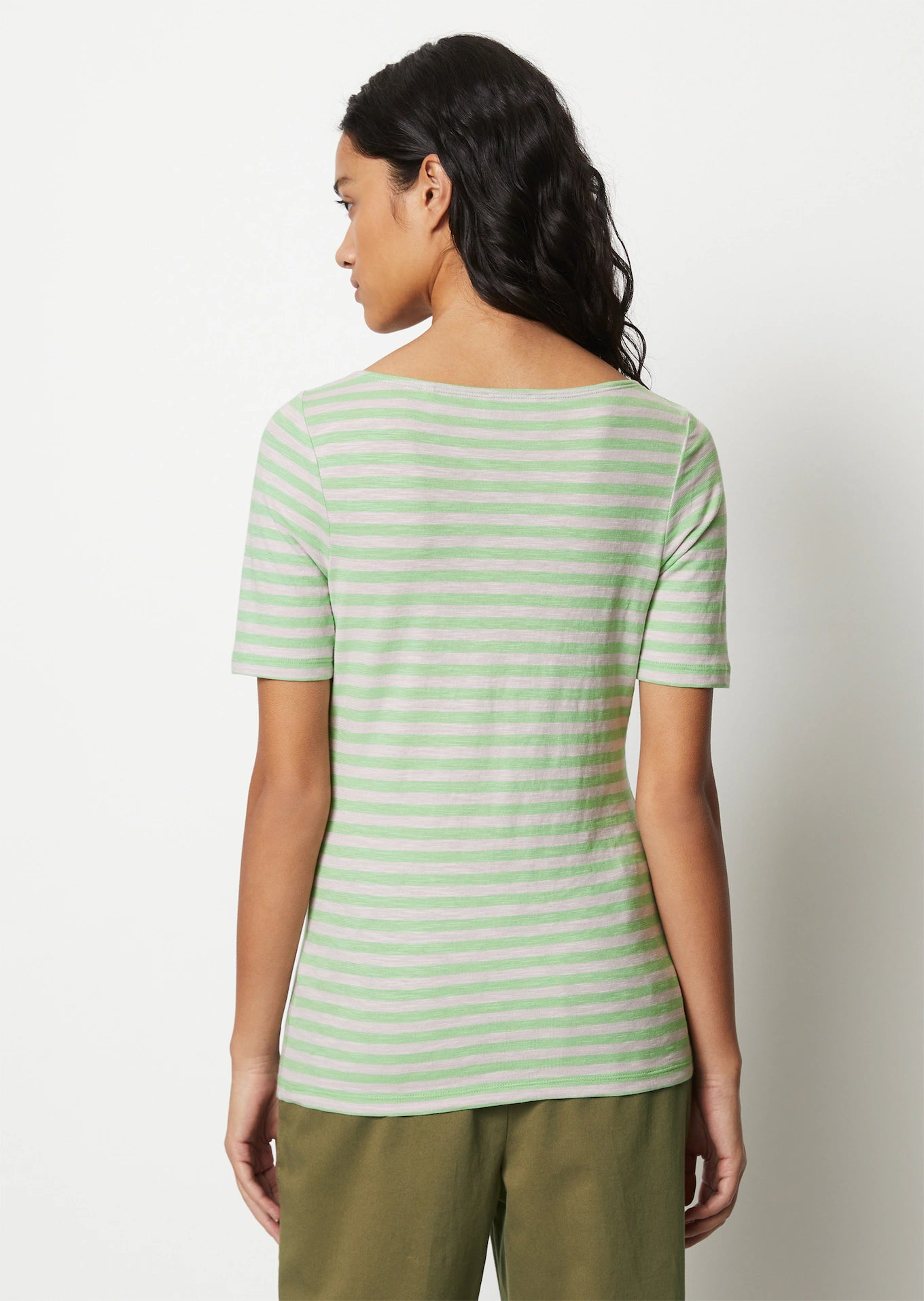 Boat Neck T-Shirt in Pure Mint