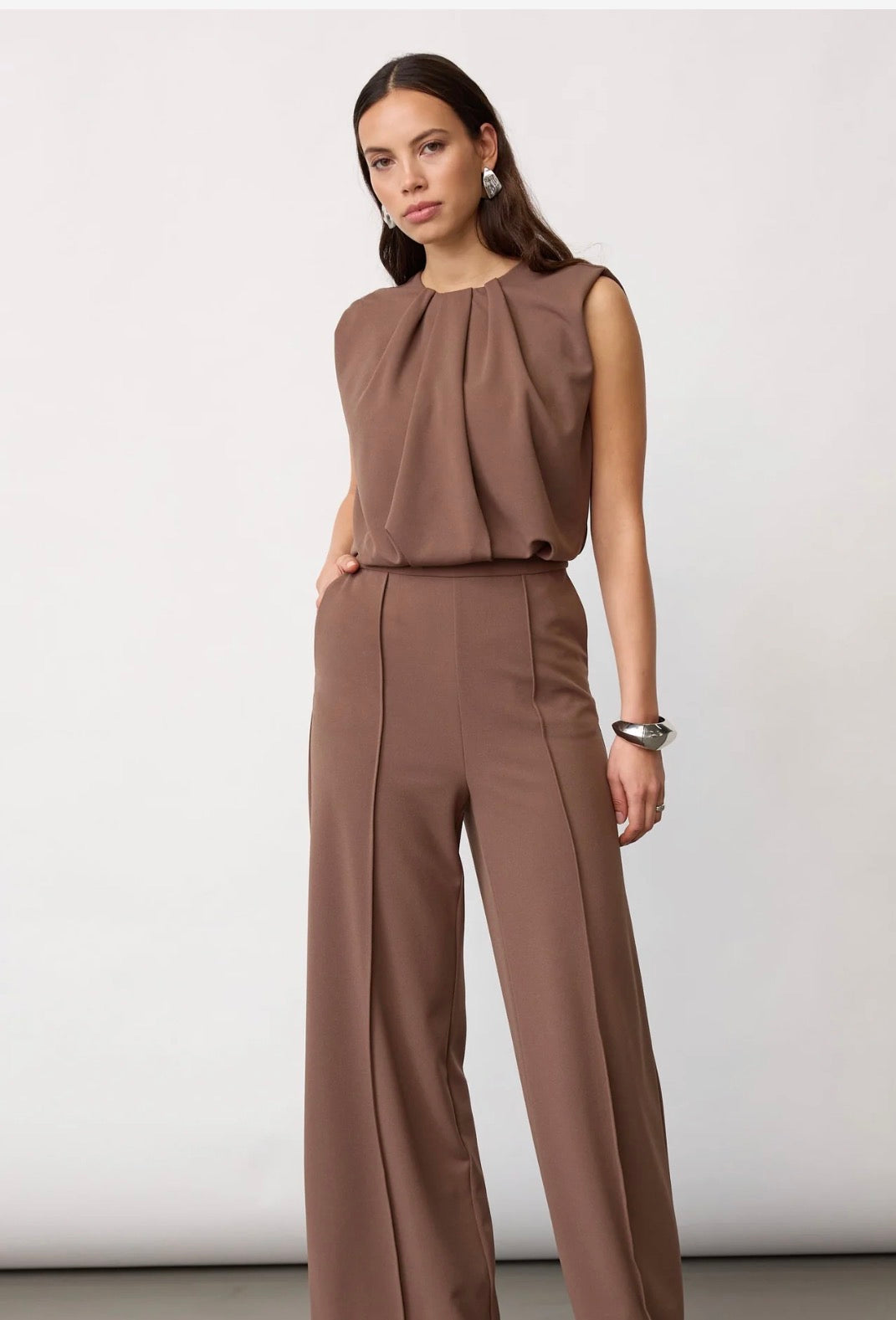 Falconcc Pleat Suit in Walnut