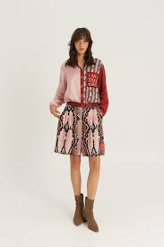 Isabel Printed Shirt in Red Aura