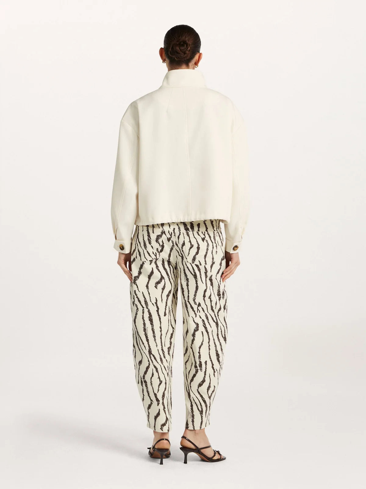 Juliana Jeans in Brown Zebra Print