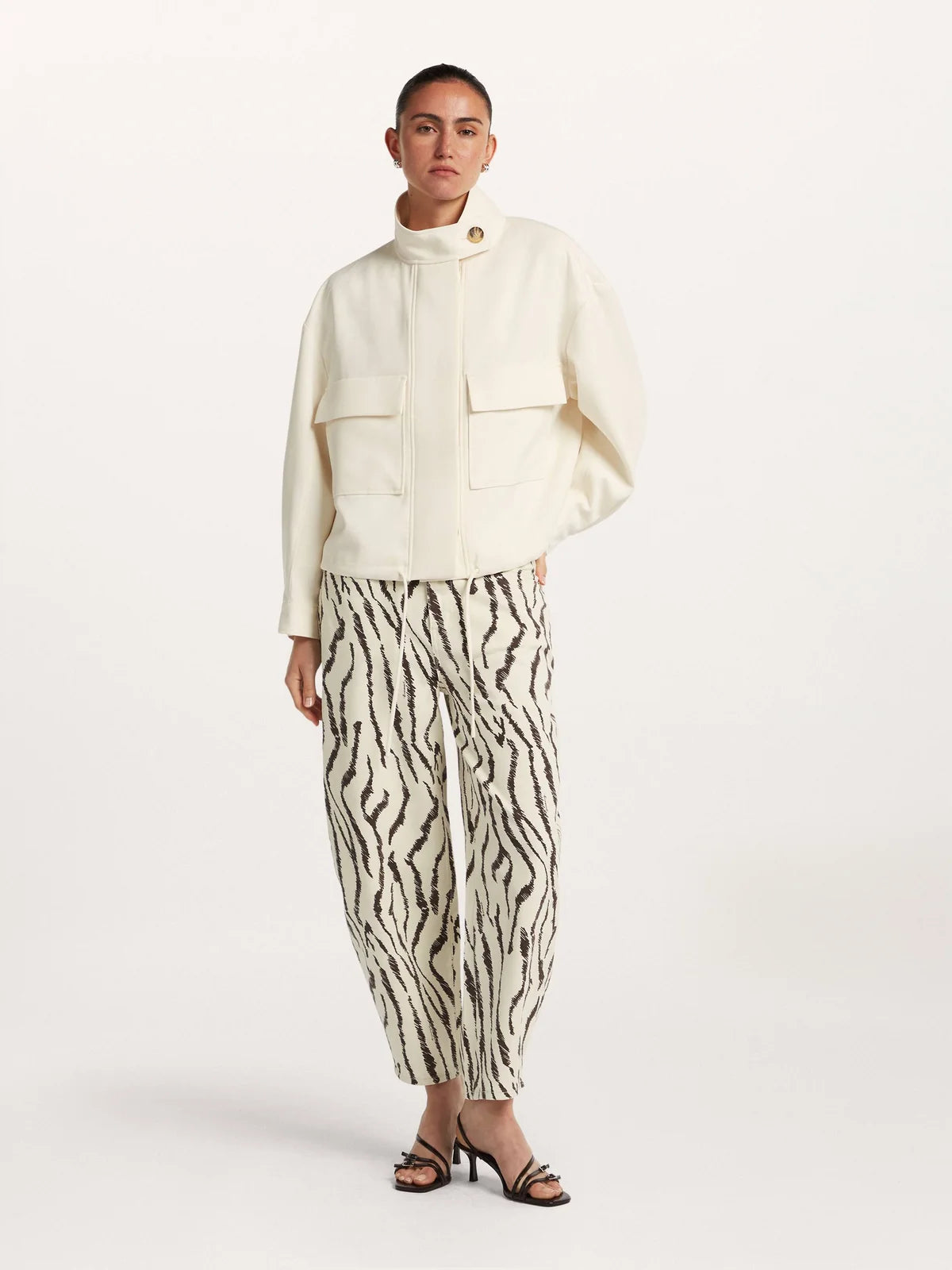 Juliana Jeans in Brown Zebra Print