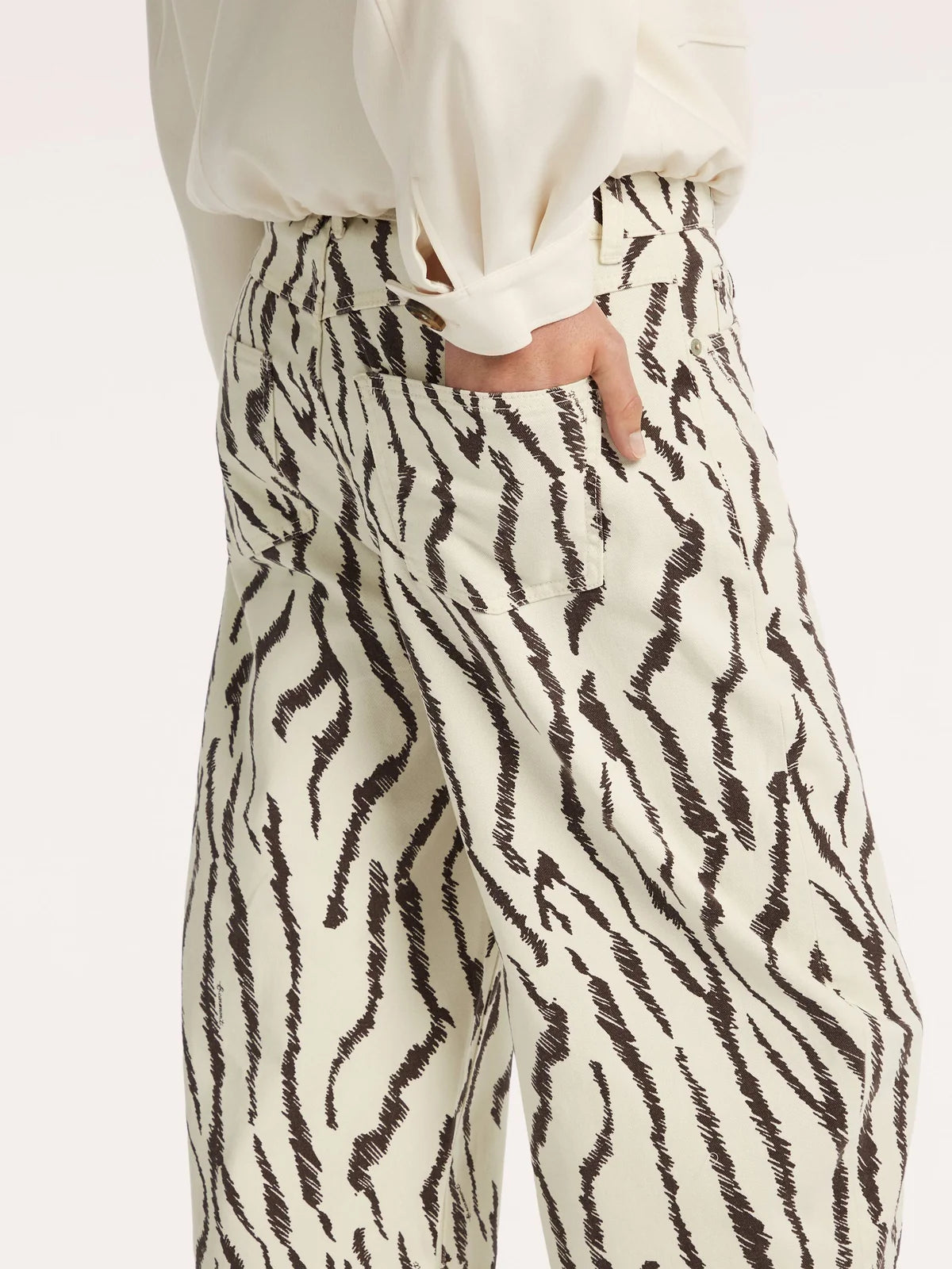 Juliana Jeans in Brown Zebra Print