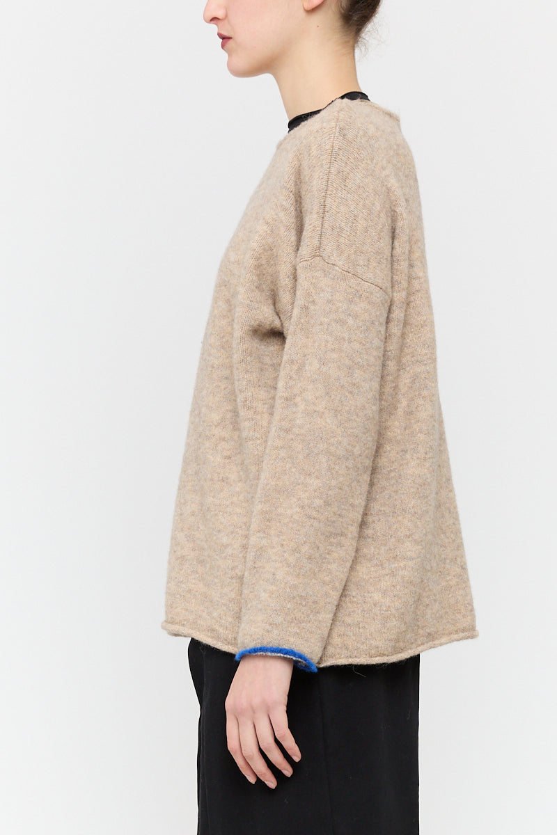 Patch Pullover in Almond