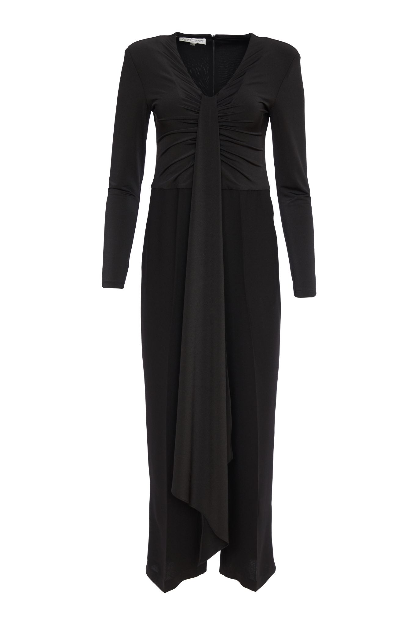 Jumpsuit with Gathered Bust in Black