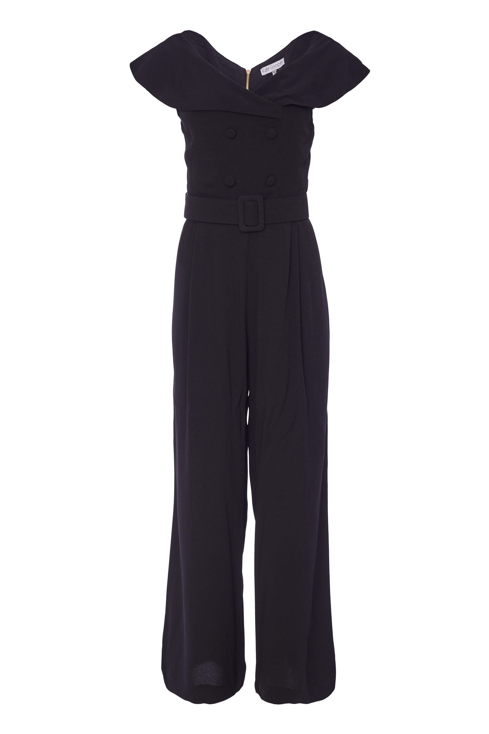 Double Breasted Jumpsuit in Black