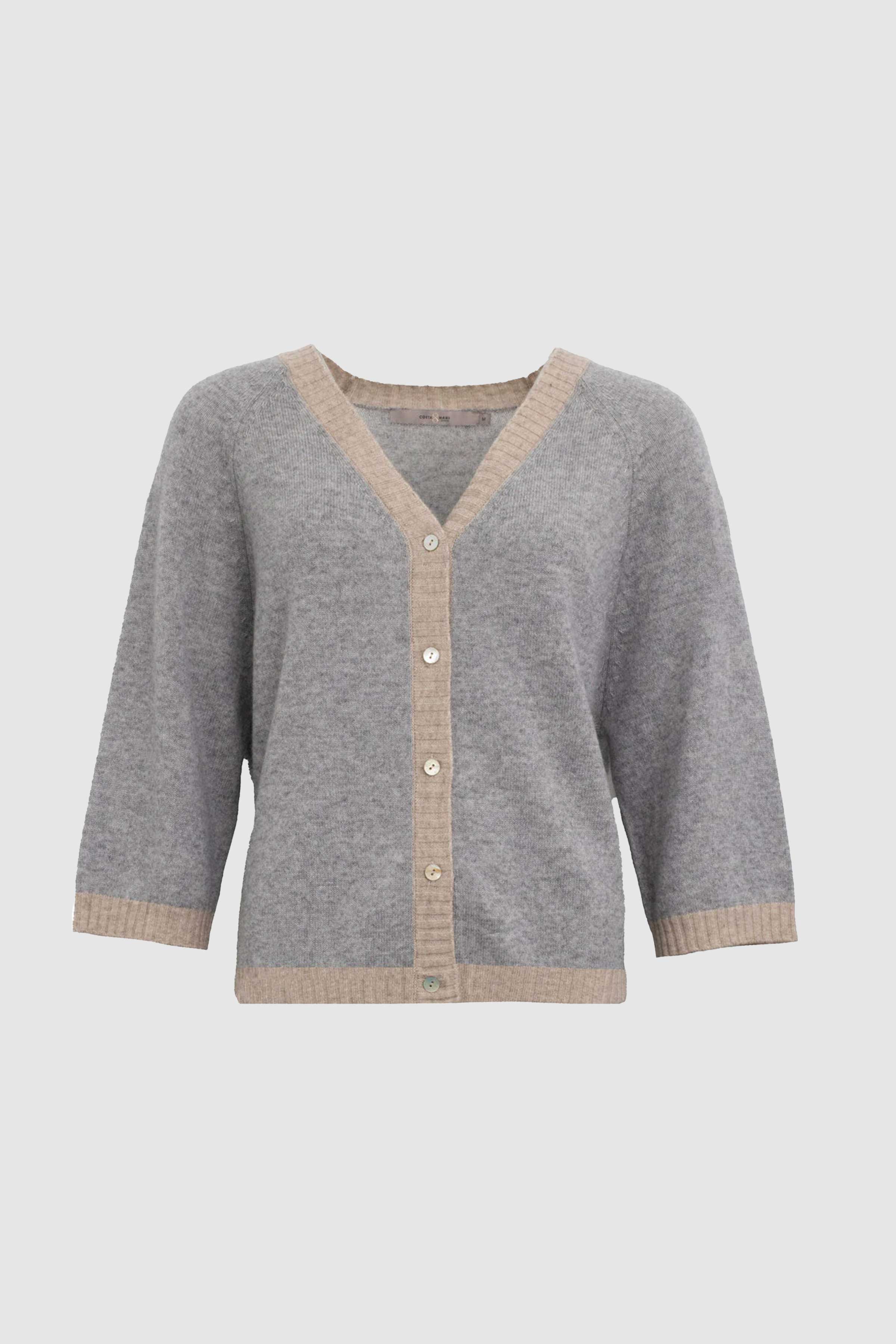 Kash Mix Cardigan in Grey and Sand