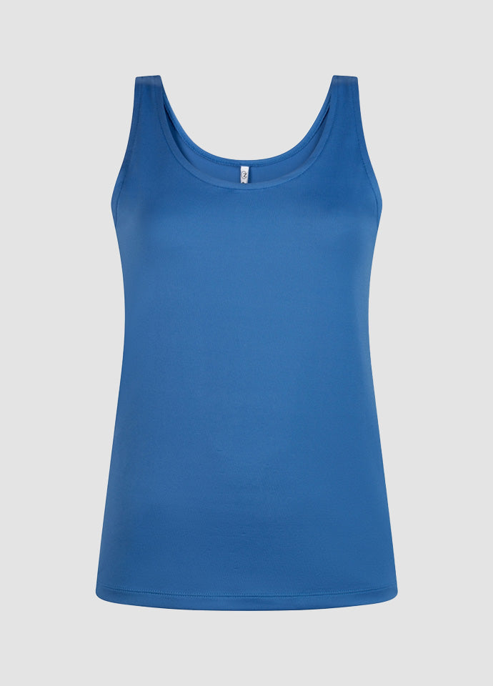 Kim Luxury Basic Top in Strong Blue