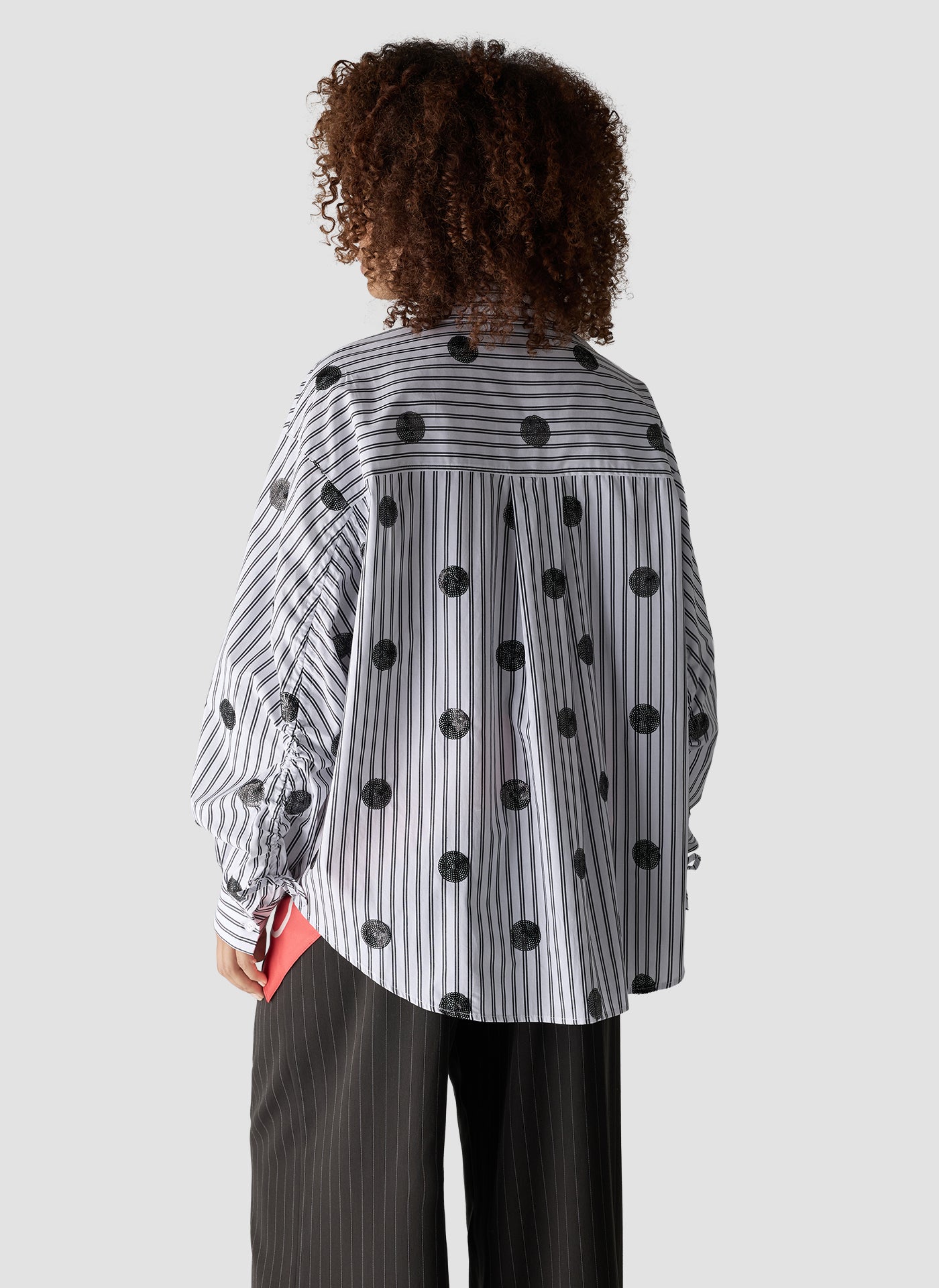 Pinstripe Spot Shirt in White
