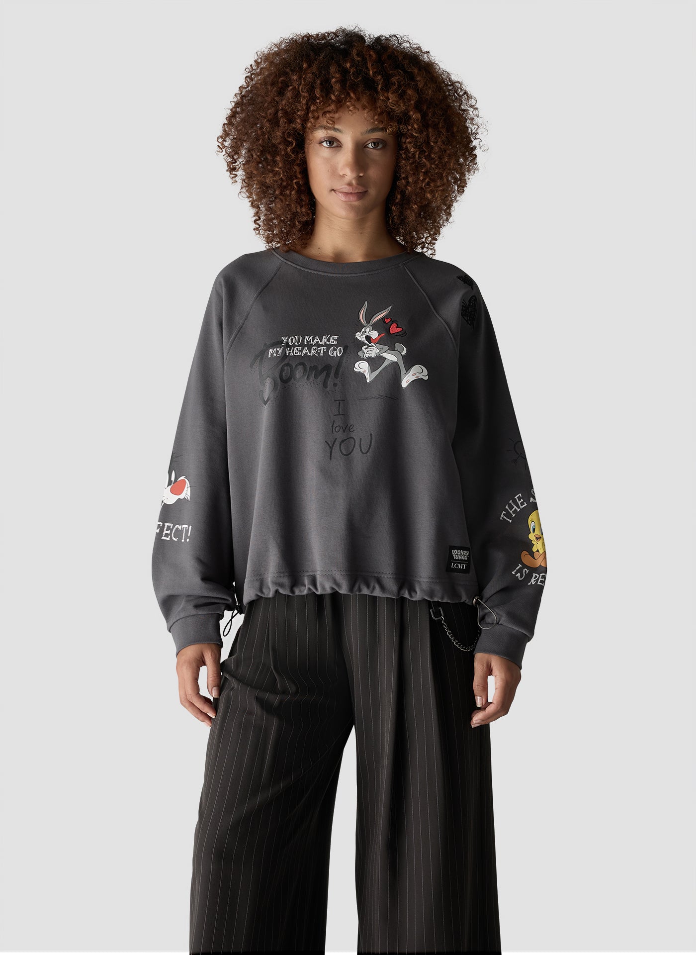 Looney Tunes Sweatshirt in Platinum