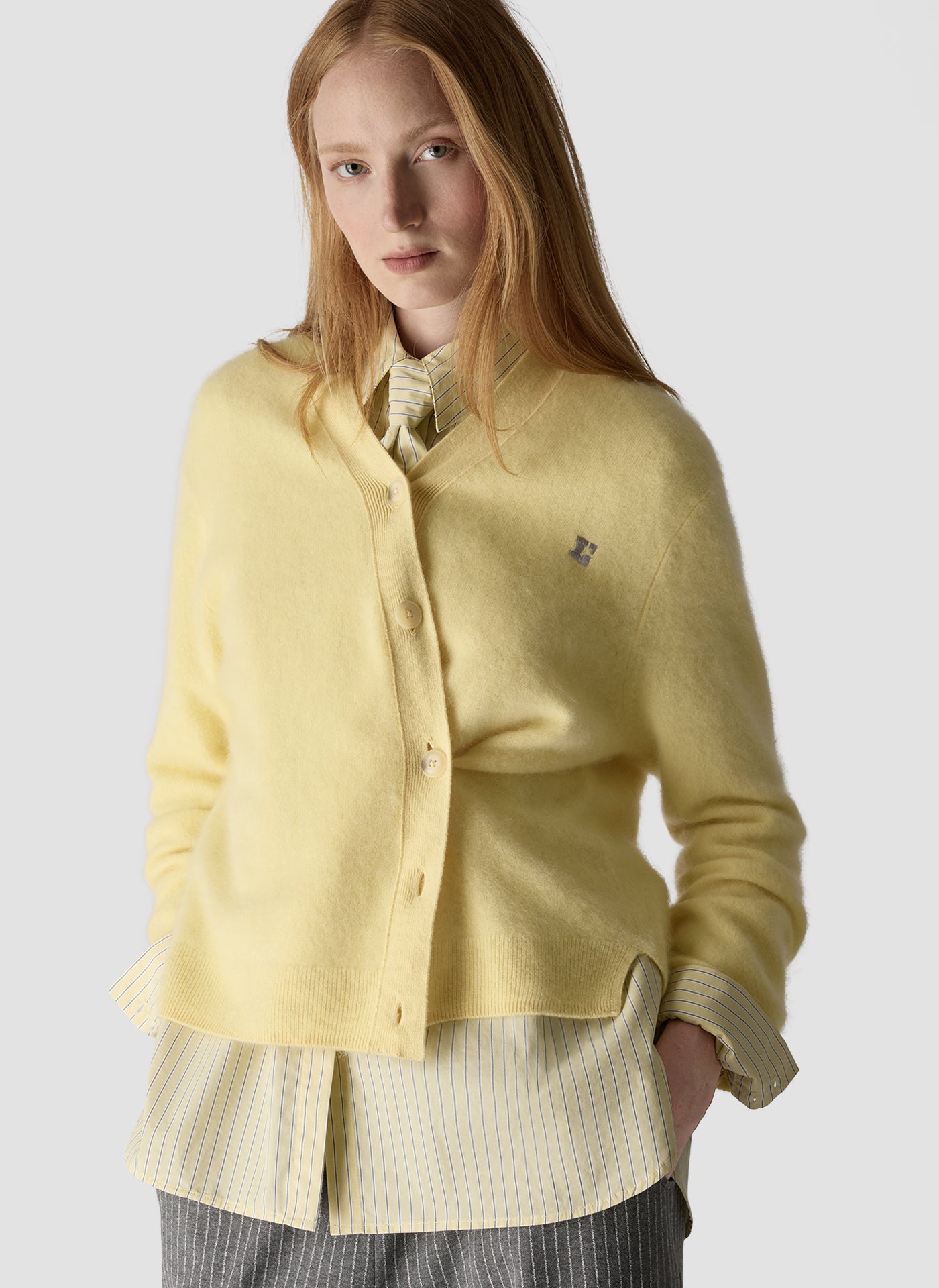 Isla V-Neck Cardigan in Corn
