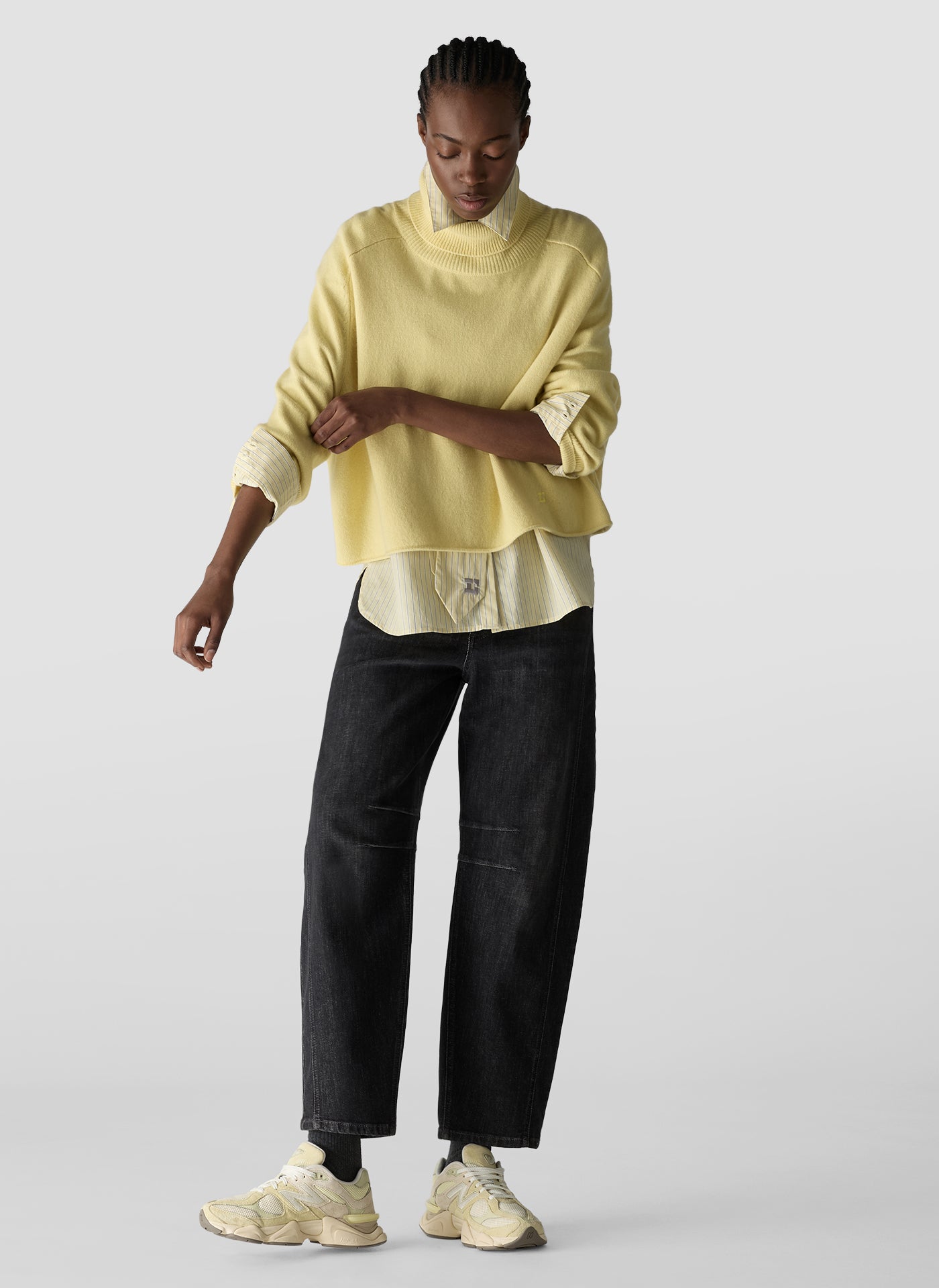 Elodie Roll Neck Sweater in Corn