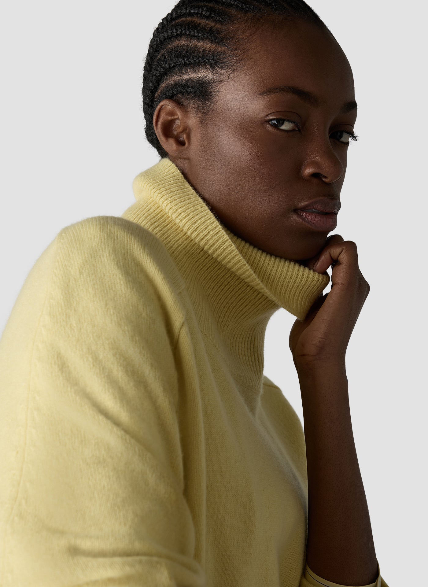 Elodie Roll Neck Sweater in Corn
