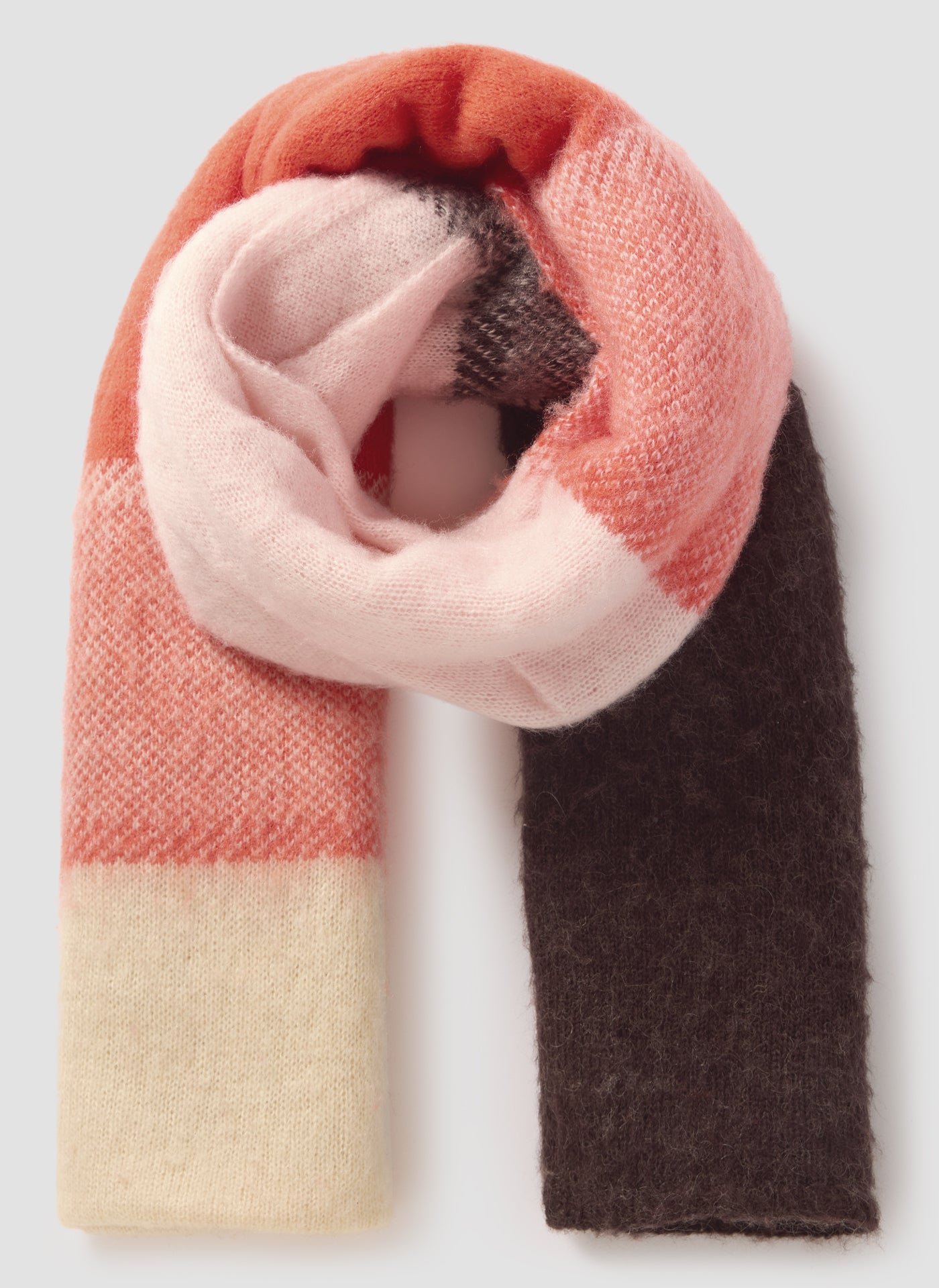 Colour Block Scarf in Pumpkin