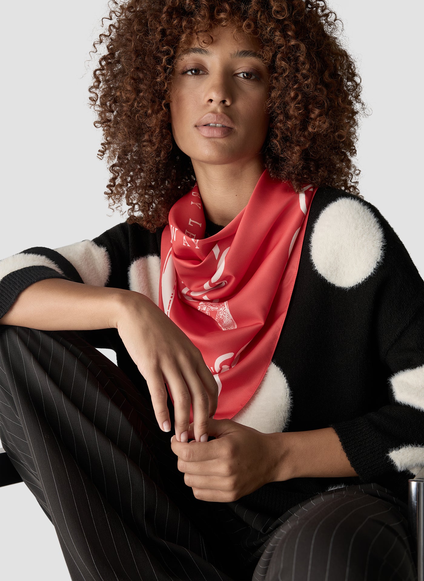 Chain Print Scarf Paprika