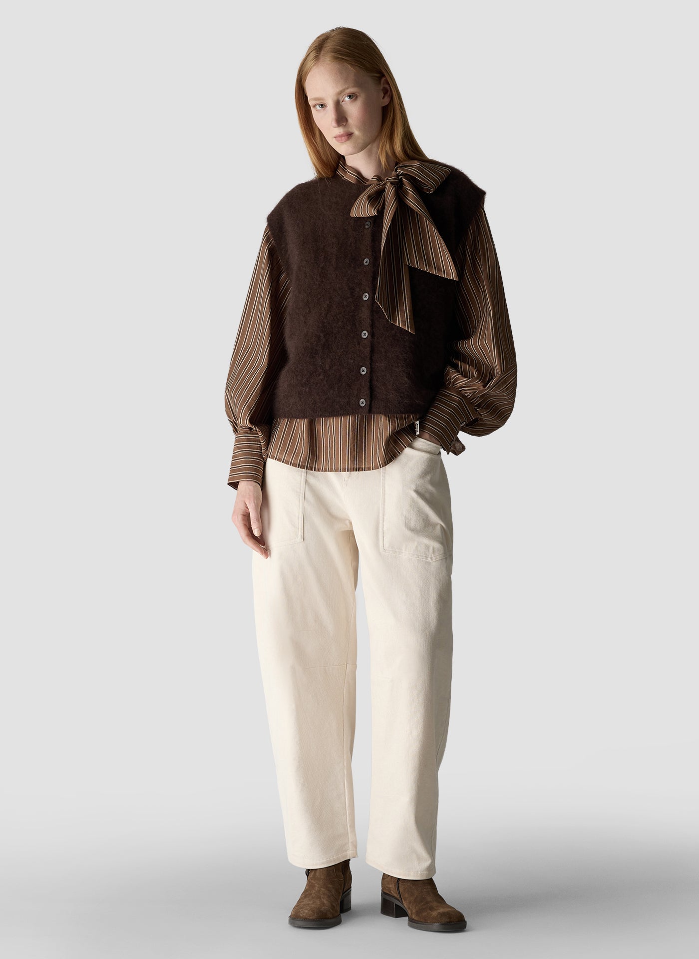 Knit Waistcoat in Expresso