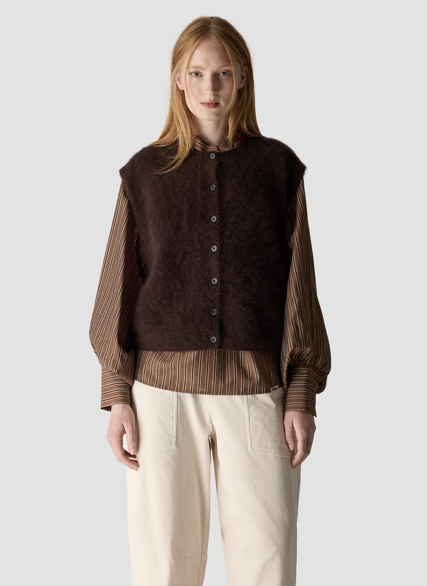 Knit Waistcoat in Expresso