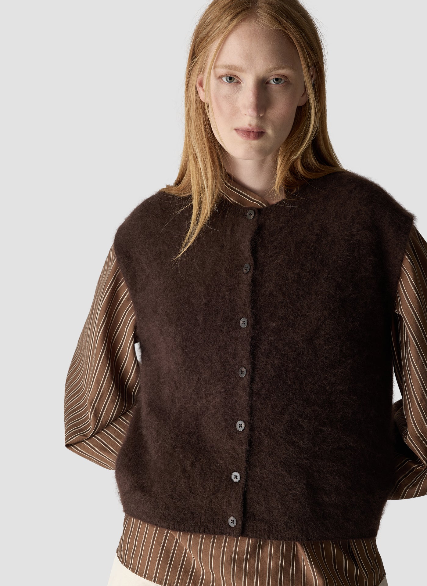 Knit Waistcoat in Expresso